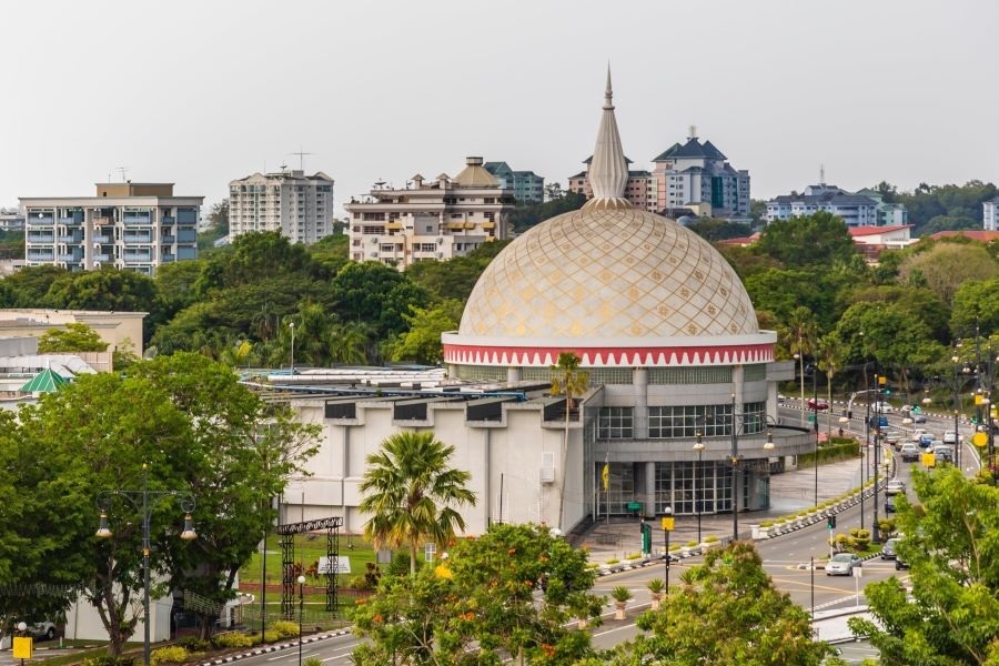 Royal Regalia Museum - where countless items of the Sultan of Brunei are displayed