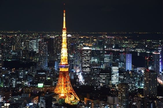 See Tokyo at night from Tokyo Tower