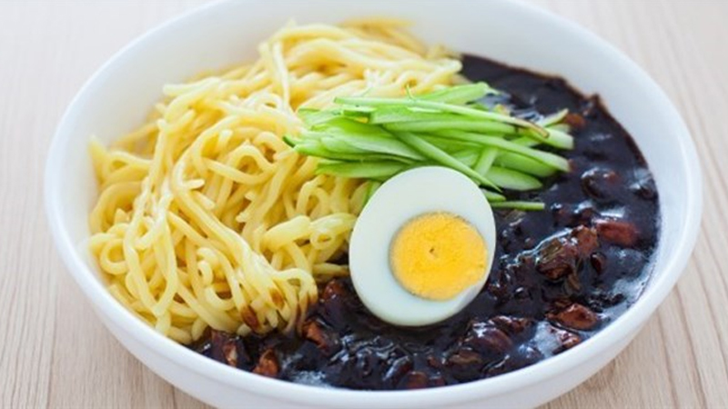 Dark soy noodles